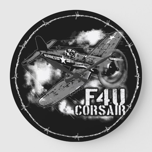 F4U CORSAIR LARGE CLOCK (Front)