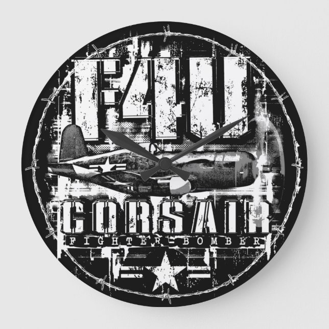 F4U CORSAIR LARGE CLOCK (Front)