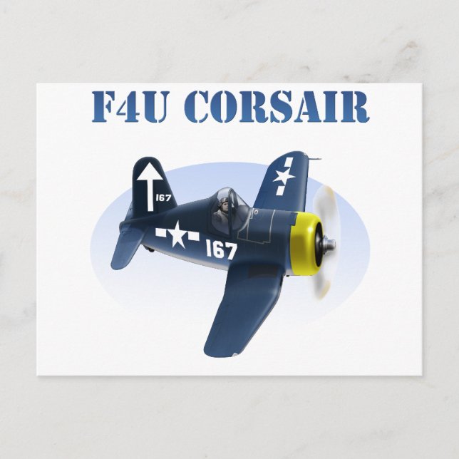 F4U Corsair Plane #167 Postcard (Front)