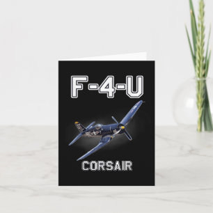 F4u Corsair Warbird Wwii Military Aircraft Card