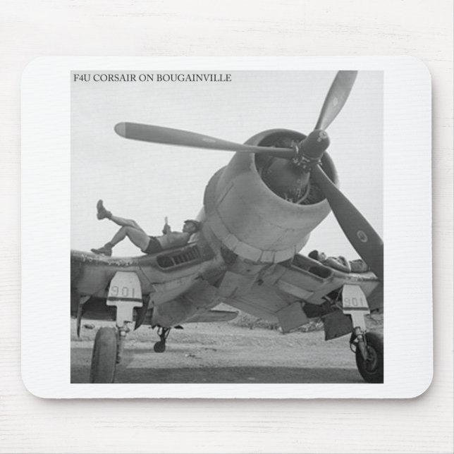 F4U CORSIAR ON BOUGAINVILLE MOUSE PAD (Front)