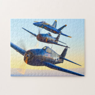 F6F, F8F and F-18C HORNET (11x14 INCH) Jigsaw Puzzle