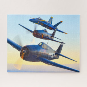 F6F, F8F and F-18C HORNET (16x20 INCH) Jigsaw Puzzle