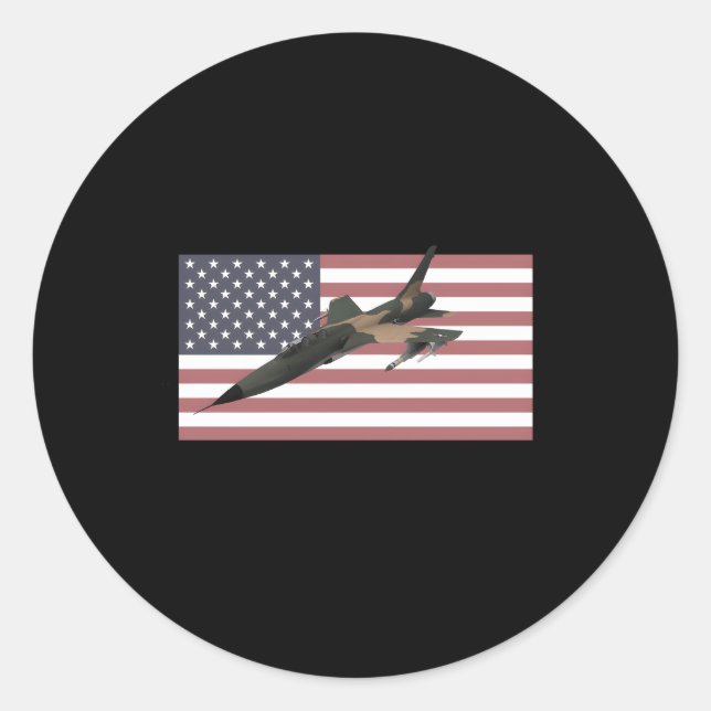 F-105 Thunderchief Classic Round Sticker (Front)