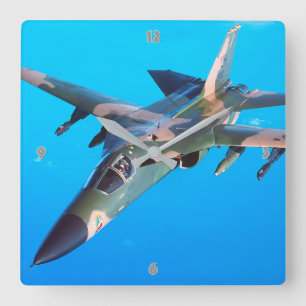 F-111 AARDVARK SQUARE WALL CLOCK