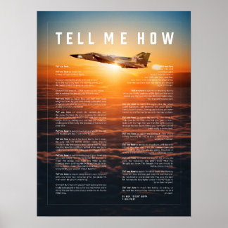 F-111F with Tell Me How ode to flight Poster