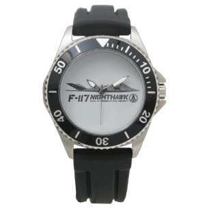 F-117 Nighthawk Crown Protector Black Rubber Watch