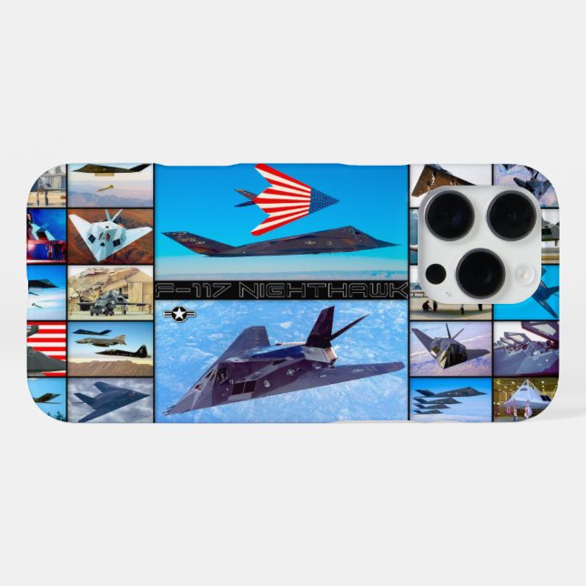 F-117 NIGHTHAWK "MONTAGE" iPhone CASE (Back Horizontal)