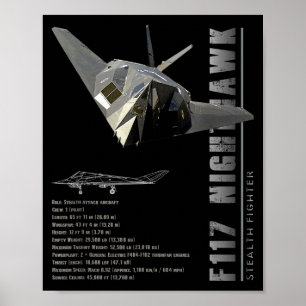 F-117 Nighthawk Stealth Fighter-spec Poster