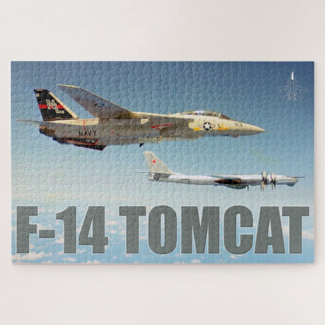F-14 TOMCAT "BEAR" (20x30 inch) Jigsaw Puzzle (Horizontal)