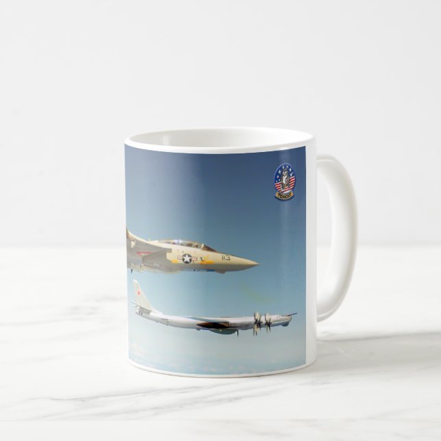 F-14 TOMCAT “BEAR INTERCEPT” COFFEE MUG (Front Right)