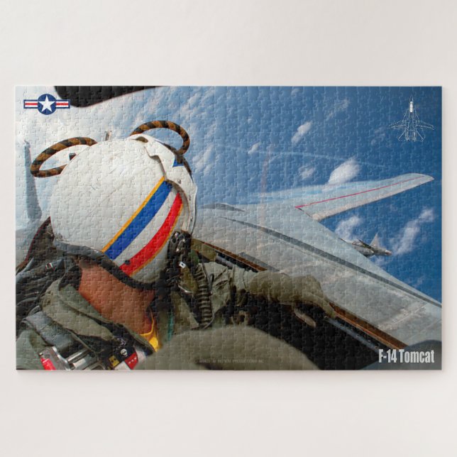 F-14 TOMCAT "CHECK SIX" (20x30 inch) Jigsaw Puzzle (Horizontal)