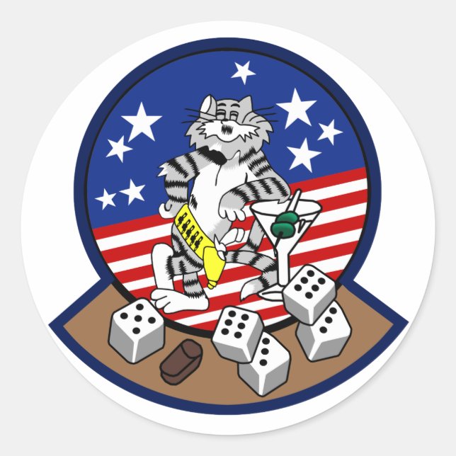 F-14 Tomcat Classic Round Sticker (Front)