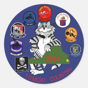 F-14 Tomcat Classic Round Sticker