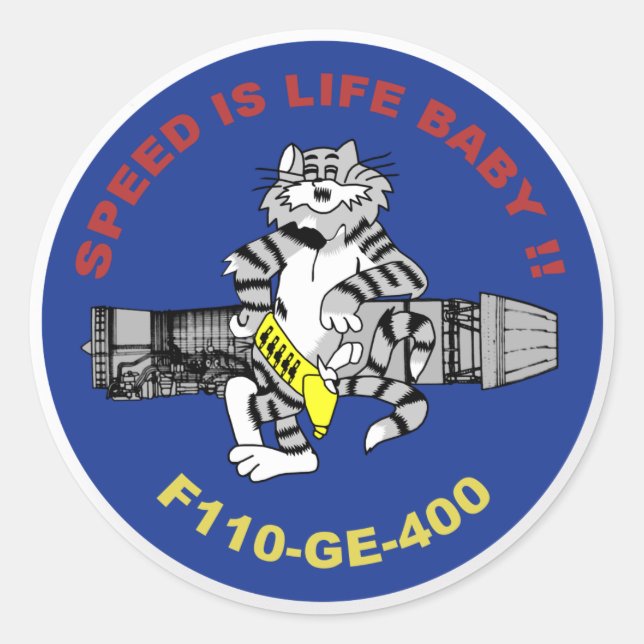 F-14 Tomcat Classic Round Sticker (Front)