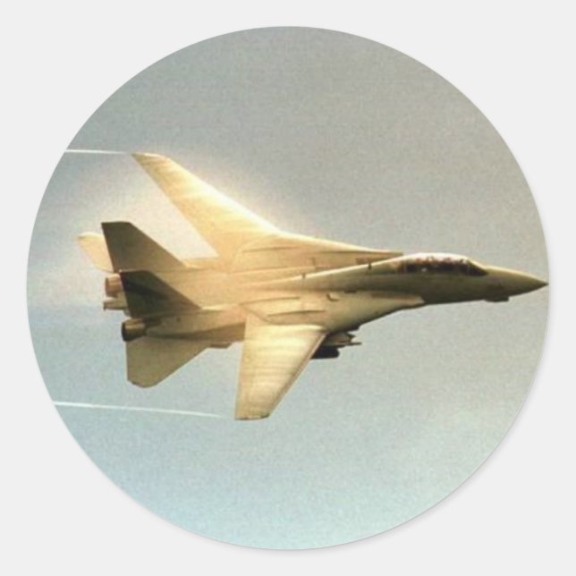 F-14 TOMCAT CLASSIC ROUND STICKER (Front)