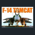 F-14 TOMCAT "FLIGHTDECK" POSTER<br><div class="desc">The F-14 Tomcat was the ultimate US Navy supersonic fighter jet! Capable of flying at twice the speed of sound (MACH 2 ) the F-14 Tomcat was made famous in the iconic movie "TOPGUN"! The visual information within this product has been provided by Wings In Motion Productions Inc. and/or the...</div>