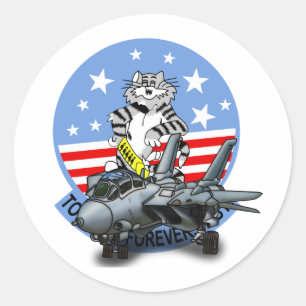 F-14 TOMCAT Forever Classic Round Sticker