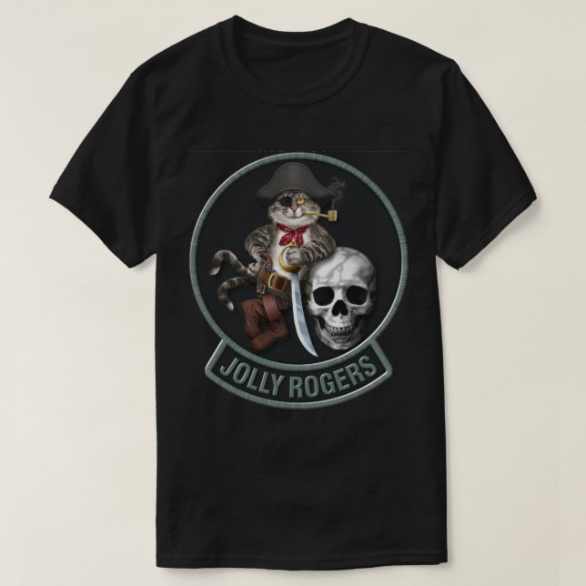 F-14 Tomcat Mascot Jolly Rogers T-Shirt (Design Front)