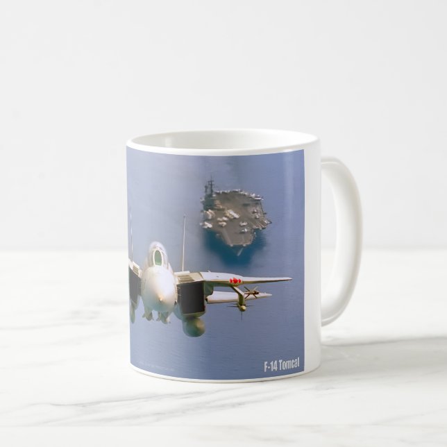 F-14 TOMCAT "ON PATROL" COFFEE MUG (Front Right)