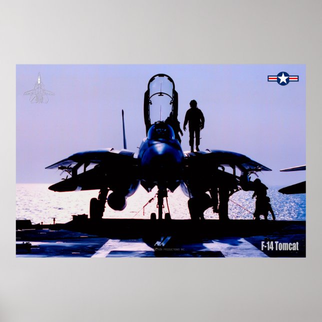 F-14 TOMCAT "PREFLIGHT" POSTER (Front)