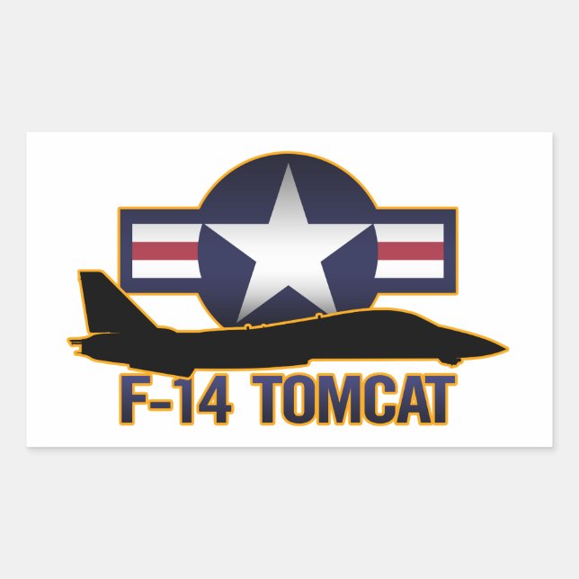 F-14 Tomcat Rectangular Sticker (Front)