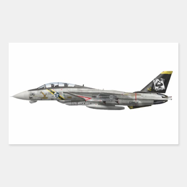 F-14 Tomcat Rectangular Sticker (Front)