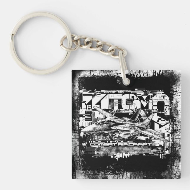 F-14 Tomcat Square (double-sided) Acrylic Keychain (Front)