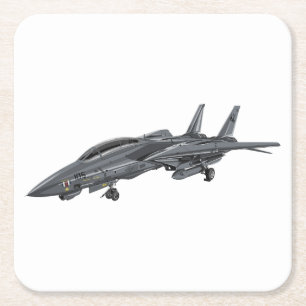 F-14 Tomcat Square Paper Coaster