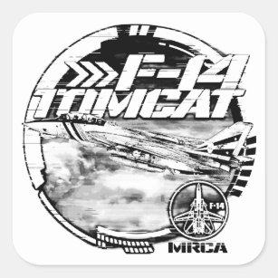 F-14 Tomcat Square Sticker