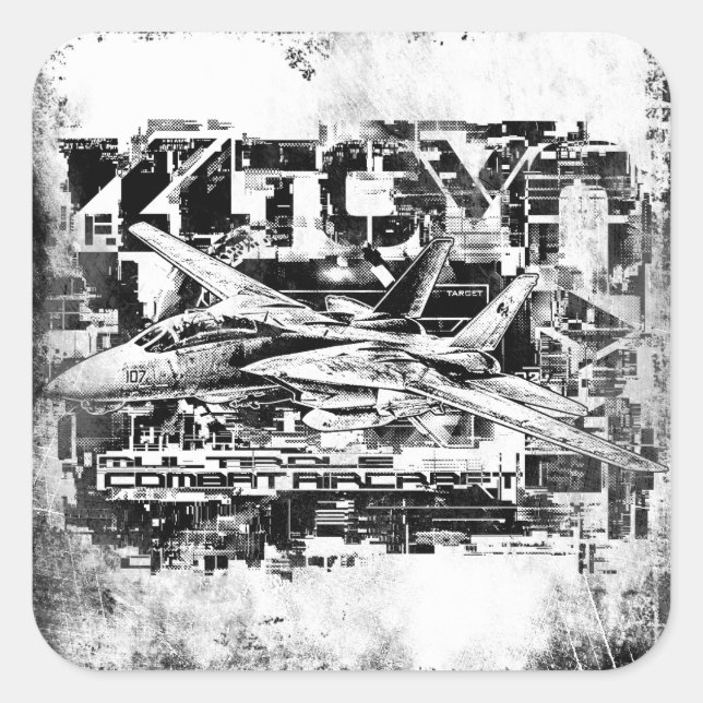 F-14 Tomcat Square Stickers Sticker (Front)