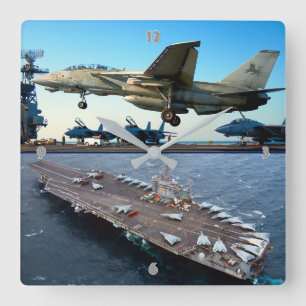 F-14 TOMCAT SQUARE WALL CLOCK
