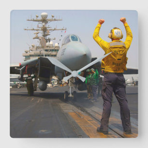 F-14 TOMCAT SQUARE WALL CLOCK