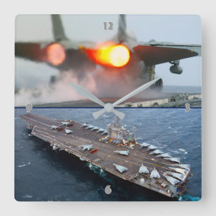 F-14 TOMCAT SQUARE WALL CLOCK