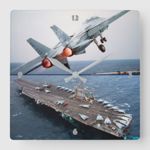 F-14 TOMCAT SQUARE WALL CLOCK
