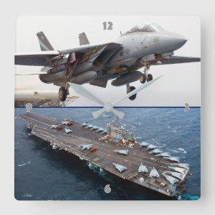 F-14 TOMCAT SQUARE WALL CLOCK