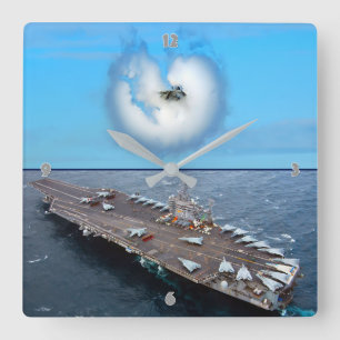 F-14 TOMCAT SQUARE WALL CLOCK