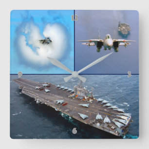 F-14 TOMCAT SQUARE WALL CLOCK