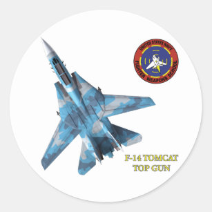 F-14 Tomcat Top Gun Classic Round Sticker