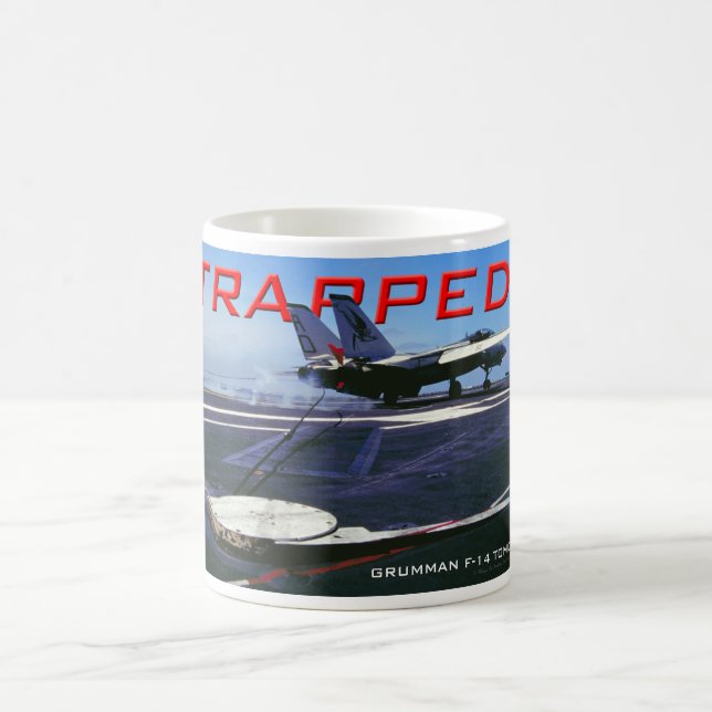 F-14 Tomcat "TRAPPED!" Mug (Center)