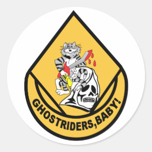 F-14 TOMCAT VF-142 Ghostriders Classic Round Sticker