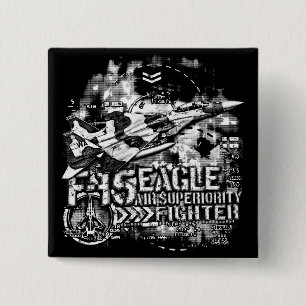 F-15 Eagle 15 Cm Square Badge