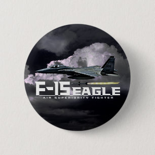 F-15 Eagle 6 Cm Round Badge