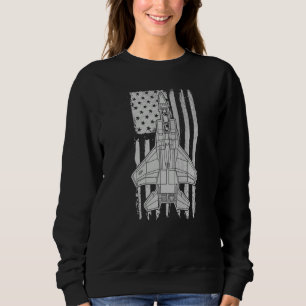 F 15 Eagle Fighter Jet Aeroplane American Flag F15 Sweatshirt
