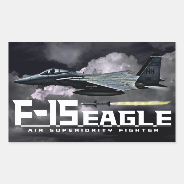 F-15 Eagle Rectangular Sticker (Front)