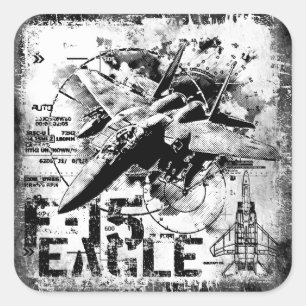 F-15 Eagle Square Sticker