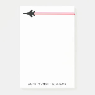 F-15 Fighter Jet Striped Custom Name Notepad