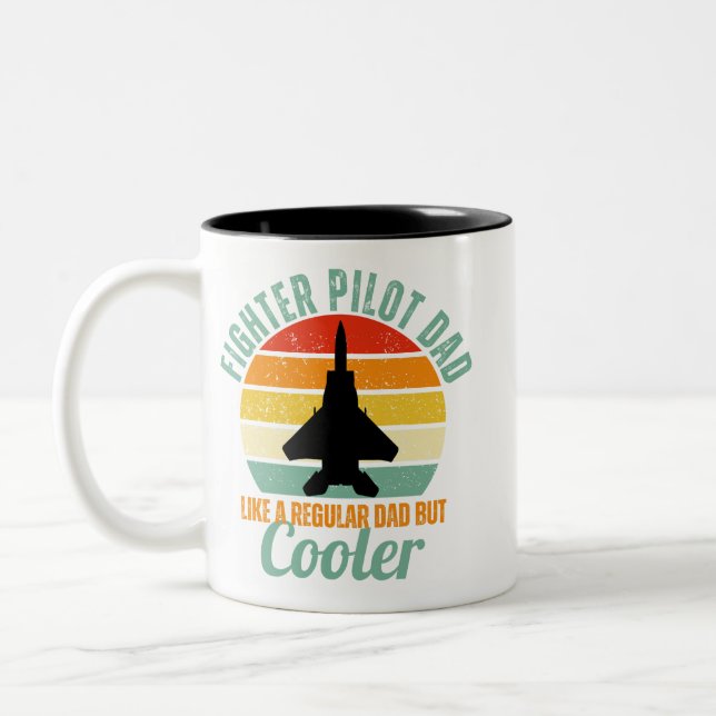 F-15 Fighter Pilot Dad Two-Tone Coffee Mug (Left)
