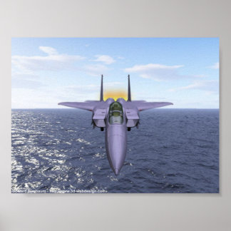 F-15 Flies over the Pacific Poster