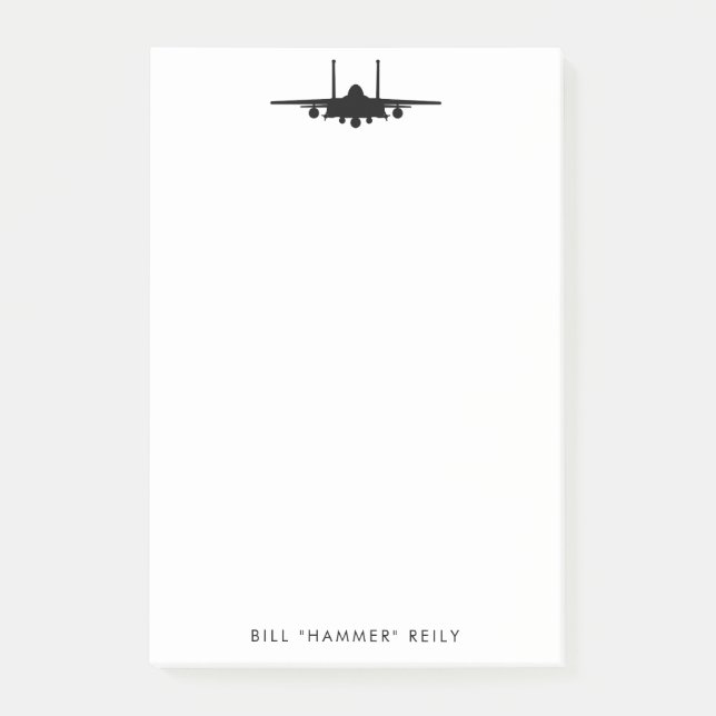 F-15 Strike Eagle Fighter Jet Personalised Notepad (Front)